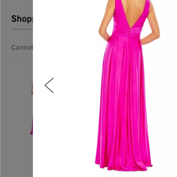 Mac Duggal Ieena Satin V-Neck Gown Size 08 - Picture 3 of 11